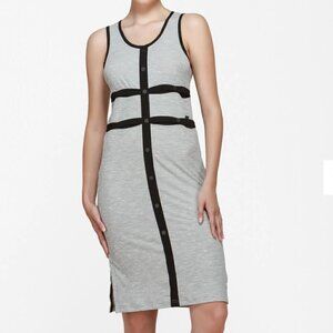 TITIKA JADA SLEEVELESS DRESS GRAY AND BLACK SZ M​​​​​​​​​​​​​​​​​